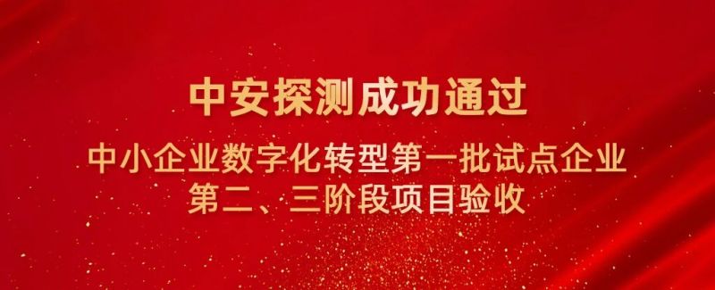 重磅喜訊丨中安探測通過數字化轉型首批試點驗收！